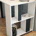 Alb - Antracit | SKU: 845HCT3834 | Birou Lima, 120x60x75 cm, varianta Alb - Antracit, produs pentru amenajarea locuinței, disponibil online în România la CasaMob