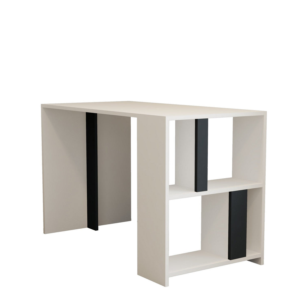 Birou Lima, Diverse culori, 120x60x75 cm - Alb - Antracit | SKU: 845HCT3834 | Birou Lima, 120x60x75 cm, varianta Alb - Antracit, produs pentru amenajarea locuinței, disponibil online în România la CasaMob