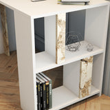 Birou Lima Marble, Alb, 120x60x75 cm