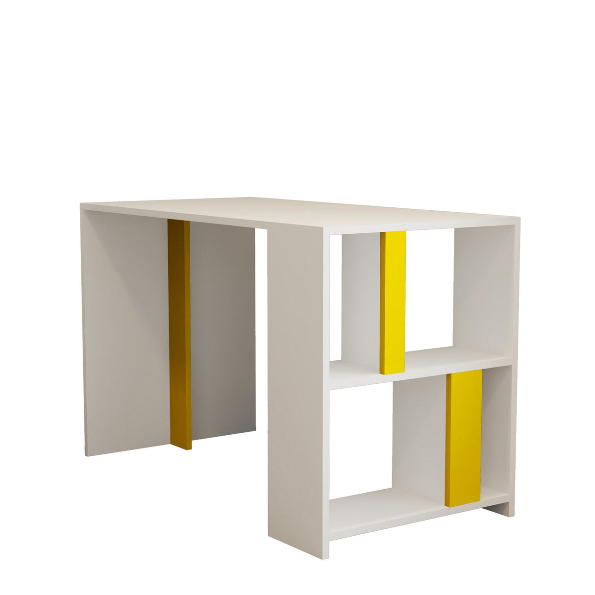 Birou Lima, Diverse culori, 120x60x75 cm - Alb - Galben | SKU: 845HCT3838 | Birou Lima, 120x60x75 cm, varianta Alb - Galben, produs pentru amenajarea locuinței, disponibil online în România la CasaMob