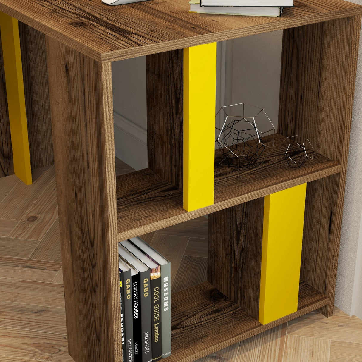 Birou Lima, Diverse culori, 120x60x75 cm - Nuc - Galben | SKU: 845HCT3844 | Birou Lima, 120x60x75 cm, varianta Nuc - Galben, produs pentru amenajarea locuinței, disponibil online în România la CasaMob