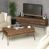 Set mobilă pentru sufragerie Ekol, Diverse culori, 145x37x45 cm - Nuc | SKU: 845HCT5211 | Set mobilă pentru sufragerie Ekol, 145x37x45 cm, varianta Nuc, produs pentru amenajarea locuinței, disponibil online în România la CasaMob