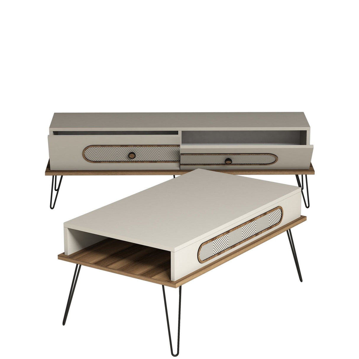 Set mobilă pentru sufragerie Ekol, Diverse culori, 145x37x45 cm - Crem | SKU: 845HCT5212 | Set mobilă pentru sufragerie Ekol, 145x37x45 cm, varianta Crem, produs pentru amenajarea locuinței, disponibil online în România la CasaMob