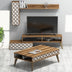 Nuc - Alb | SKU: 845HCT5214 | Set mobilă pentru sufragerie Planet, 150x38x37 cm, varianta Nuc - Alb, produs pentru amenajarea locuinței, disponibil online în România la CasaMob