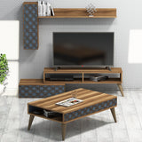 Set mobilă pentru sufragerie Planet, Diverse culori, 150x38x37 cm - Nuc - Chalcedony | SKU: 845HCT5216 | Set mobilă pentru sufragerie Planet, 150x38x37 cm, varianta Nuc - Chalcedony, produs pentru amenajarea locuinței, disponibil online în România la CasaMob