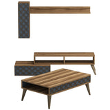Set mobilă pentru sufragerie Planet, Diverse culori, 150x38x37 cm - Nuc - Chalcedony | SKU: 845HCT5216 | Set mobilă pentru sufragerie Planet, 150x38x37 cm, varianta Nuc - Chalcedony, produs pentru amenajarea locuinței, disponibil online în România la CasaMob