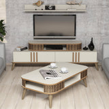 Set mobilă pentru sufragerie Eylül, Diverse culori, 168x39x52 cm - Crem | SKU: 845HCT5221 | Set mobilă pentru sufragerie Eylül, 168x39x52 cm, varianta Crem, produs pentru amenajarea locuinței, disponibil online în România la CasaMob