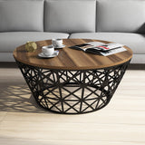 Măsuță de cafea Stil Metal Ferforje, Diverse culori, Diverse configurații, Diverse dimensiuni - Nuc - Negru - 90x38x90 cm - Standard | SKU: 845HCT5223 | Măsuță de cafea Stil Metal Ferforje, varianta Nuc - Negru - 90x38x90 cm - Standard, produs pentru amenajarea locuinței, disponibil online în România la CasaMob