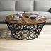 Nuc - Negru - 90x38x90 cm - Standard | SKU: 845HCT5223 | Măsuță de cafea Stil Metal Ferforje, varianta Nuc - Negru - 90x38x90 cm - Standard, produs pentru amenajarea locuinței, disponibil online în România la CasaMob