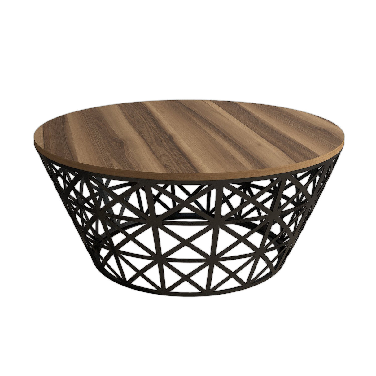 Măsuță de cafea Stil Metal Ferforje, Diverse culori, Diverse configurații, Diverse dimensiuni - Nuc - Negru - 90x38x90 cm - Standard | SKU: 845HCT5223 | Măsuță de cafea Stil Metal Ferforje, varianta Nuc - Negru - 90x38x90 cm - Standard, produs pentru amenajarea locuinței, disponibil online în România la CasaMob