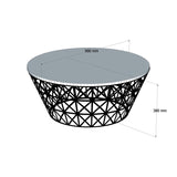 Măsuță de cafea Stil Metal Ferforje, Diverse culori, Diverse configurații, Diverse dimensiuni - Nuc - Negru - 90x38x90 cm - Standard | SKU: 845HCT5223 | Măsuță de cafea Stil Metal Ferforje, varianta Nuc - Negru - 90x38x90 cm - Standard, produs pentru amenajarea locuinței, disponibil online în România la CasaMob