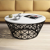 Măsuță de cafea Stil Metal Ferforje, Diverse culori, Diverse configurații, Diverse dimensiuni - Alb - Negru - 90x38x90 cm - Standard | SKU: 845HCT5224 | Măsuță de cafea Stil Metal Ferforje, varianta Alb - Negru - 90x38x90 cm - Standard, produs pentru amenajarea locuinței, disponibil online în România la CasaMob