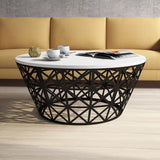 Măsuță de cafea Stil Metal Ferforje, Diverse culori, Diverse configurații, Diverse dimensiuni - Alb - Negru - 90x38x90 cm - Standard | SKU: 845HCT5224 | Măsuță de cafea Stil Metal Ferforje, varianta Alb - Negru - 90x38x90 cm - Standard, produs pentru amenajarea locuinței, disponibil online în România la CasaMob