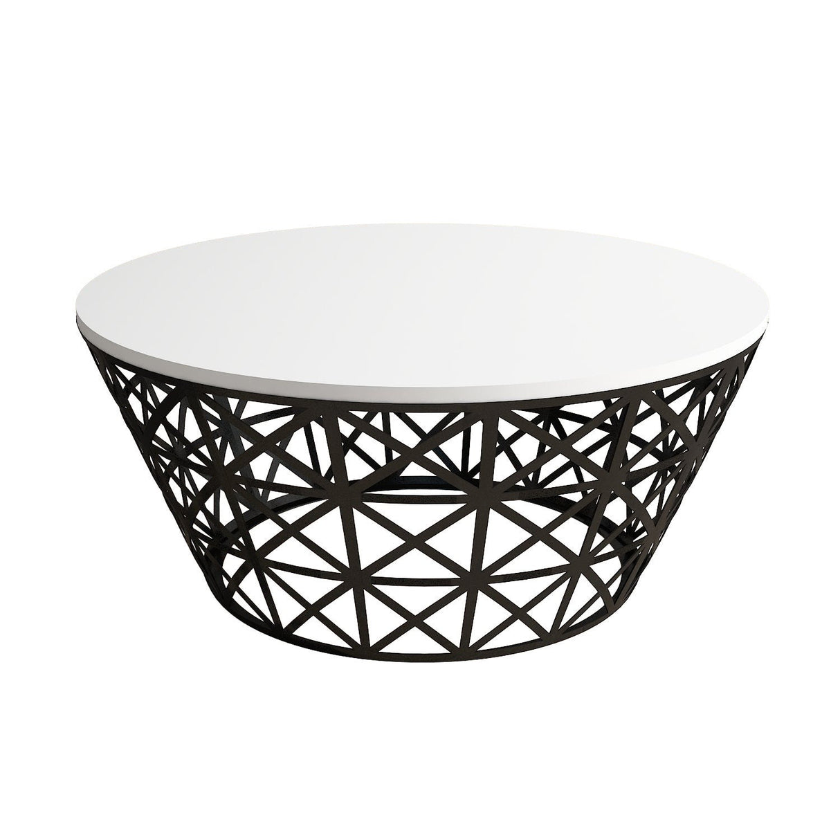 Măsuță de cafea Stil Metal Ferforje, Diverse culori, Diverse configurații, Diverse dimensiuni - Alb - Negru - 90x38x90 cm - Standard | SKU: 845HCT5224 | Măsuță de cafea Stil Metal Ferforje, varianta Alb - Negru - 90x38x90 cm - Standard, produs pentru amenajarea locuinței, disponibil online în România la CasaMob