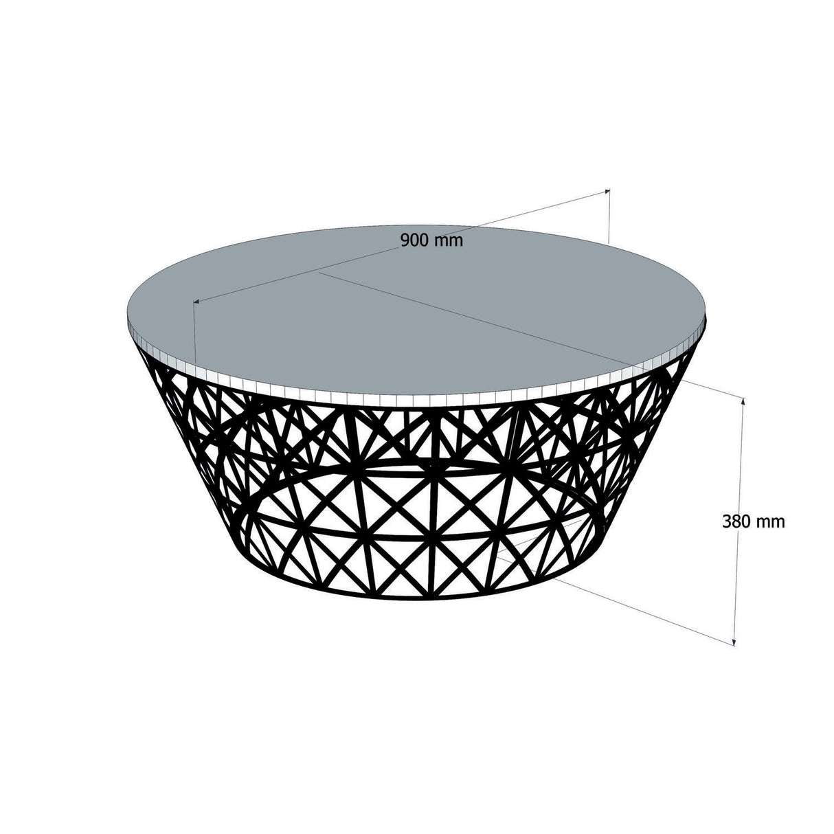 Măsuță de cafea Stil Metal Ferforje, Diverse culori, Diverse configurații, Diverse dimensiuni - Stejar - Negru - 90x90x38 cm - Standard | SKU: 845HCT5225 | Măsuță de cafea Stil Metal Ferforje, varianta Stejar - Negru - 90x90x38 cm - Standard, produs pentru amenajarea locuinței, disponibil online în România la CasaMob