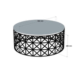 Măsuță de cafea Selin Metal Ferforje, Diverse culori, 90x38x90 cm - Nuc - Negru | SKU: 845HCT5227 | Măsuță de cafea Selin Metal Ferforje, 90x38x90 cm, varianta Nuc - Negru, produs pentru amenajarea locuinței, disponibil online în România la CasaMob