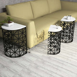Măsuță de cafea Stil Metal Ferforje, Diverse culori, Diverse configurații, Diverse dimensiuni - Alb - Negru - 46x33x62 cm - 3 bucăți | SKU: 845HCT5232 | Măsuță de cafea Stil Metal Ferforje, varianta Alb - Negru - 46x33x62 cm - 3 bucăți, produs pentru amenajarea locuinței, disponibil online în România la CasaMob
