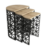 Măsuță de cafea Stil Metal Ferforje, Diverse culori, Diverse configurații, Diverse dimensiuni - Stejar - Negru - 46x33x62 cm - 3 bucăți | SKU: 845HCT5233 | Măsuță de cafea Stil Metal Ferforje, varianta Stejar - Negru - 46x33x62 cm - 3 bucăți, produs pentru amenajarea locuinței, disponibil online în România la CasaMob