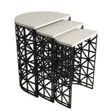 Măsuță de cafea Stil Metal Ferforje, Diverse culori, Diverse configurații, Diverse dimensiuni - Crem - Negru - 46x33x62 cm - 3 bucăți | SKU: 845HCT5234 | Măsuță de cafea Stil Metal Ferforje, varianta Crem - Negru - 46x33x62 cm - 3 bucăți, produs pentru amenajarea locuinței, disponibil online în România la CasaMob