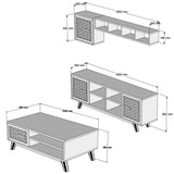 Set mobilă pentru sufragerie Ayla, Diverse culori, 160x35x56 cm - Nuc | SKU: 845HCT5237 | Set mobilă pentru sufragerie Ayla, 160x35x56 cm, varianta Nuc, produs pentru amenajarea locuinței, disponibil online în România la CasaMob