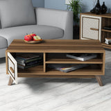 Set mobilă pentru sufragerie Ayla, Diverse culori, 160x35x56 cm - Nuc - Crem | SKU: 845HCT5239 | Set mobilă pentru sufragerie Ayla, 160x35x56 cm, varianta Nuc - Crem, produs pentru amenajarea locuinței, disponibil online în România la CasaMob