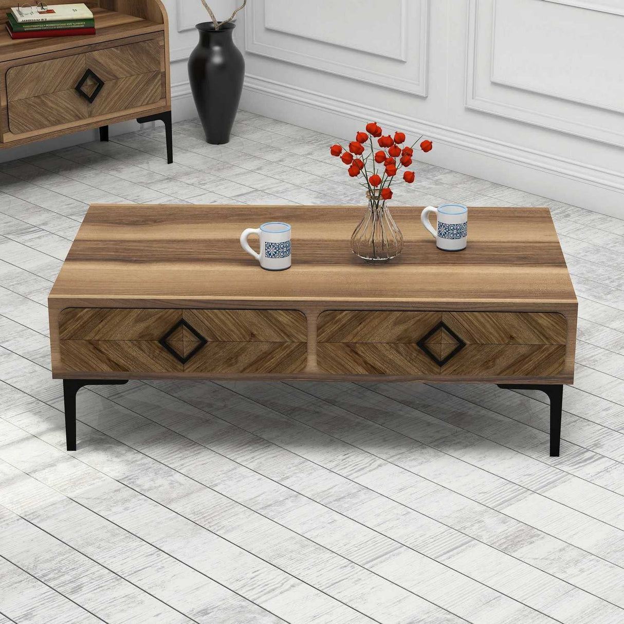 Set mobilă pentru sufragerie Samba, Diverse culori, 180x35x52 cm - Nuc | SKU: 845HCT5246 | Set mobilă pentru sufragerie Samba, 180x35x52 cm, varianta Nuc, produs pentru amenajarea locuinței, disponibil online în România la CasaMob
