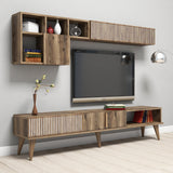 Set mobilă pentru sufragerie Milan, Diverse culori, 180x35x40 cm - Nuc | SKU: 845HCT5251 | Set mobilă pentru sufragerie Milan, 180x35x40 cm, varianta Nuc, produs pentru amenajarea locuinței, disponibil online în România la CasaMob