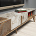 Set mobilă pentru sufragerie Milan - Walnut, White Marble, Nuc - Alb, 180x35x40 cm, SKU 845HCT5253, imagine 3