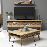 Set mobilă pentru sufragerie Line, Diverse culori, 150x30x50 cm - Stejar | SKU: 845HCT5257 | Set mobilă pentru sufragerie Line, 150x30x50 cm, varianta Stejar, produs pentru amenajarea locuinței, disponibil online în România la CasaMob