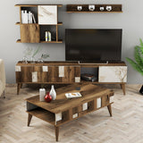 Set mobilă pentru sufragerie Madrid, Diverse culori, 180x34x49 cm - Alb - Nuc | SKU: 845HCT5263 | Set mobilă pentru sufragerie Madrid, 180x34x49 cm, varianta Alb - Nuc, produs pentru amenajarea locuinței, disponibil online în România la CasaMob