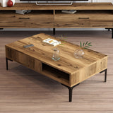 Măsuță de cafea Istanbul, Diverse culori, 105x60x33 cm - Nuc | SKU: 845HCT5268 | Măsuță de cafea Istanbul, 105x60x33 cm, varianta Nuc, produs pentru amenajarea locuinței, disponibil online în România la CasaMob