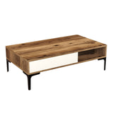 Măsuță de cafea Istanbul, Diverse culori, 105x60x33 cm - Nuc - Crem | SKU: 845HCT5269 | Măsuță de cafea Istanbul, 105x60x33 cm, varianta Nuc - Crem, produs pentru amenajarea locuinței, disponibil online în România la CasaMob