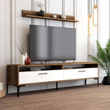 Set mobilă pentru sufragerie Istanbul, Diverse culori, 180x35x47 cm - Nuc - Alb | SKU: 845HCT5273 | Set mobilă pentru sufragerie Istanbul, 180x35x47 cm, varianta Nuc - Alb, produs pentru amenajarea locuinței, disponibil online în România la CasaMob