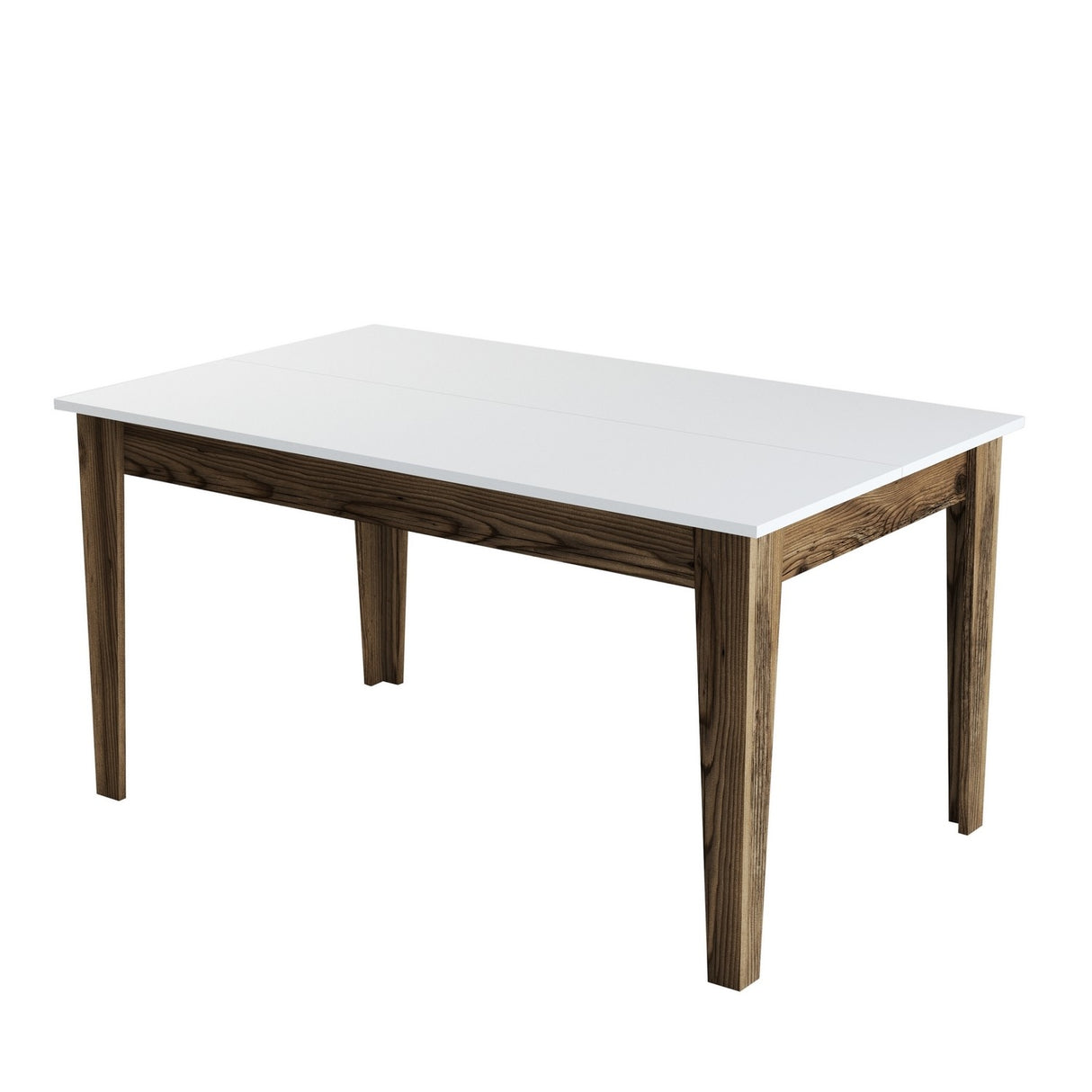 Set mobilă pentru sufragerie Milan 522, Nuc - Alb, 180x35x79 cm