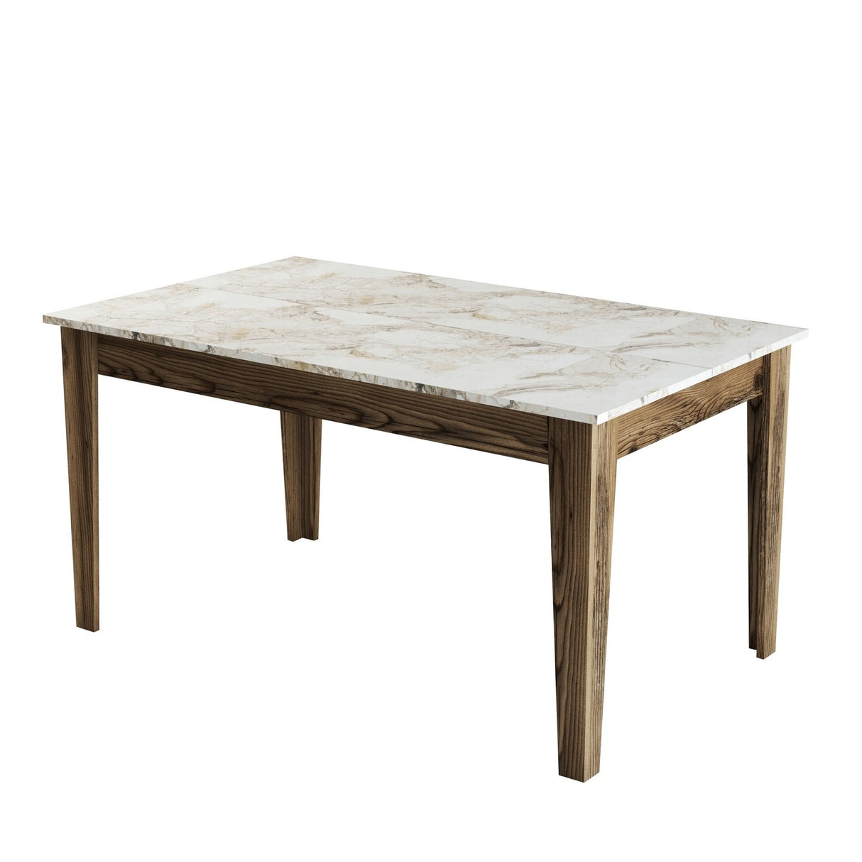 Set mobilă pentru sufragerie Milan 523, Nuc - Alb, 180x35x79 cm