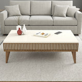 Set mobilă pentru sufragerie Milan Set 482, Nuc - Crem, 180x35x40 cm