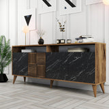 Consolă Milan Console, Nuc, 35x79x180 cm - Nuc Negru, SKU 845HCT5316