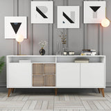Consolă Milan Console, Nuc, 35x79x180 cm - Alb, SKU 845HCT5316
