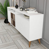 Consolă Milan Console, Nuc, 35x79x180 cm - Alb, SKU 845HCT5316