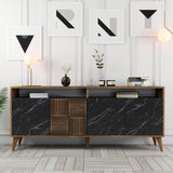 Consolă Milan Console, Nuc, 35x79x180 cm - Nuc Negru, SKU 845HCT5316