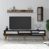 Comodă TV Valensiya, Nuc - Antracit, 180x45x35 cm