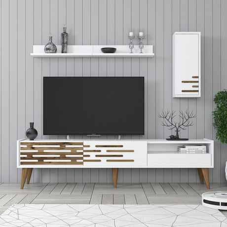 Comodă TV Valensiya, Alb, 180x45x35 cm