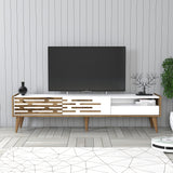 Comodă TV Valensiya, Nuc - Alb, 180x45x35 cm