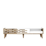 Comodă TV Valensiya, Nuc - Alb, 180x45x35 cm