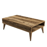 Măsuță de cafea Valensiya, Diverse culori, 105x60x35 cm - Nuc | SKU: 845HCT5359 | Măsuță de cafea Valensiya, 105x60x35 cm, varianta Nuc, produs pentru amenajarea locuinței, disponibil online în România la CasaMob