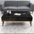 Nuc - Negru - Marble | SKU: 845HCT5361 | Măsuță de cafea Valensiya, 105x60x35 cm, varianta Nuc - Negru - Marble, produs pentru amenajarea locuinței, disponibil online în România la CasaMob