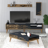 Set mobilă pentru sufragerie Valensiya, Diverse culori, 180x45x35 cm - Nuc - Antracit | SKU: 845HCT5363 | Set mobilă pentru sufragerie Valensiya, 180x45x35 cm, varianta Nuc - Antracit, produs pentru amenajarea locuinței, disponibil online în România la CasaMob