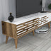 Nuc - Alb | SKU: 845HCT5385 | Comodă TV Valensiya 140, 140x45x35 cm, varianta Nuc - Alb, produs pentru amenajarea locuinței, disponibil online în România la CasaMob