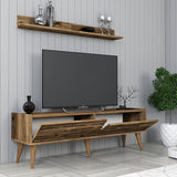 Comodă TV Valensiya 140, Diverse culori, 140x45x35 cm - Nuc | SKU: 845HCT5387 | Comodă TV Valensiya 140, 140x45x35 cm, varianta Nuc, produs pentru amenajarea locuinței, disponibil online în România la CasaMob