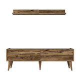Comodă TV Valensiya 140, Diverse culori, 140x45x35 cm - Nuc | SKU: 845HCT5387 | Comodă TV Valensiya 140, 140x45x35 cm, varianta Nuc, produs pentru amenajarea locuinței, disponibil online în România la CasaMob